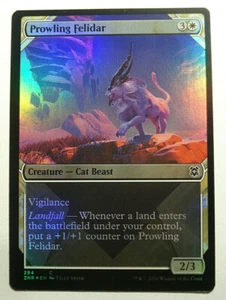 Magic FOIL Prowling Felidar Extended Art Zendikar Rising: Extras  - Bild 1 von 1