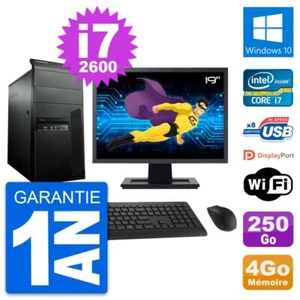 PC tour LENOVO M91p Bildschirm 19 " Intel i7-2600 RAM 4Go Disc 250Go Windows 10 - Bild 1 von 3