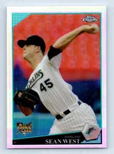 2009 Topps Updates & Highlights Chrome Rookie Refractors Sean West Florida - Picture 1 of 2