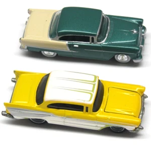 Hot Wheels '57 Chevy Bel Air Real Riders, High Speed Corp '55 Chevy Rubber Tires - Picture 1 of 8