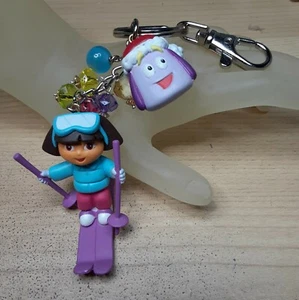 VTG DORA THE EXPLORER BEADED  CHARMS KEY CHAIN / PURSE - HANDBAG JEWELRY - Picture 1 of 1