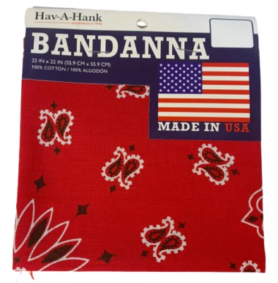 Faixa de cabeça Hav-A-Hank algodão paisley bandana lenço 2 lados envoltório bandana - Imagem 1 de 3