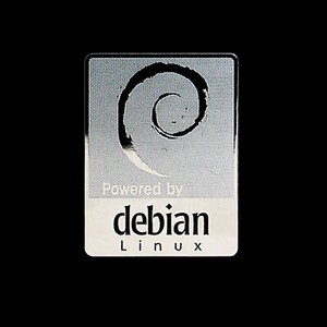 Powered by Debian Linux Metal Decal Sticker
