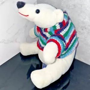 Tesco Polar Bear In Jumper 5" Plush Chilly & Friends Christmas Soft Toy - Picture 1 of 9