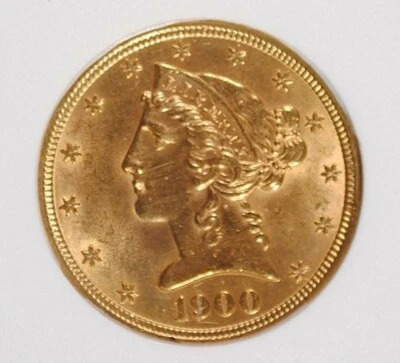 1900 年 5 美元黄金自由半鹰未流通 — 第 1/2 张图片