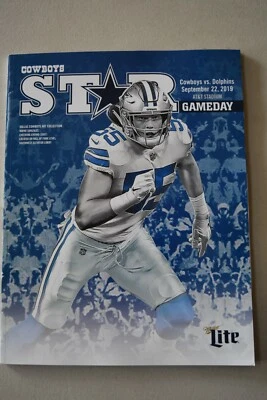 Dallas Cowboys Game Day Program September 22, 2019 vs Dolphins Vander Esch  - Image 1 of 4