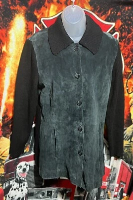 Chaqueta de cuero vintage Terry Lewis Classic Luxuries talla pequeña verde para mujer Foto 1 de 4