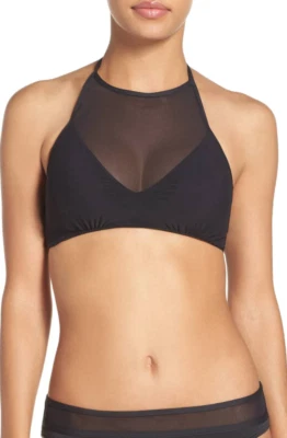 Tommy Bahama Womens Black High Neck Bikini Top Sz M L16643 - Image 1 of 3