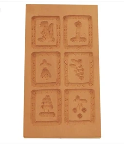 Städter Springerle-Model 6 Motive Holz-Prägeform Plätzchenform Spekulatiusform - Bild 1 von 1