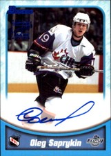 Oleg Saprykin SEATTLE THUNDERBIRDS AUTOGRAPH 1999 Bowman CHL #ba33