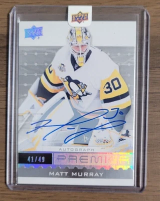 2016 2016-17 UPPER DECK PREMIER MATT MURRAY SILVER SPECTRUM AUTO 41/49 PENS - Image 1 of 2