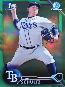 2016 Bowman Chrome Jaime Schultz 1st Bowman GREEN REFRACTOR PARALLEL #/99 🔥 RC