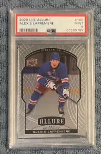 2020 Upper Deck Allure Alexis LaFreniere BASE Rookie RC #100 PSA 9 COME NUOVO - Foto 1 di 2