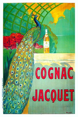 art painting vintage print poster retro nouveau COGNAC JACQUET antique  - Image 1 of 4
