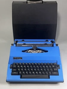Macchina da scrivere elettrica portatile vintage Royal Jubilee 350A e custodia, blu, Olanda - Foto 1 di 15