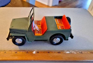 Juguete de fricción Jeep MF722 China vintage del ejército de estaño/metal - Imagen 1 de 5