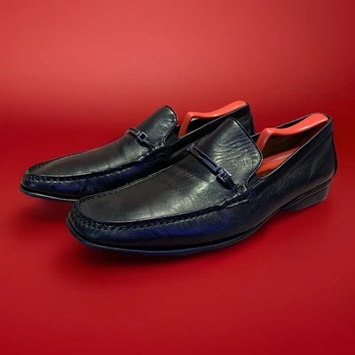 MAGLI By Bruno Magli Kody Men's Horsebit Loafers Shoes Size 9.5M Leather Black - Image 1 of 4