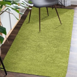 Fluffy Runner Rugs for Bedroom, 2x6 Green Shag Area Rug for Living Room, Soft... - Picture 1 of 6