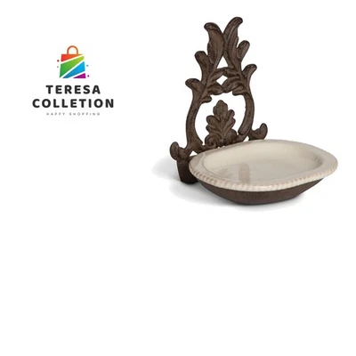 Reposacuchara de marfil duradero con soporte de metal fundido para cocinas elegantes Foto 1 de 2