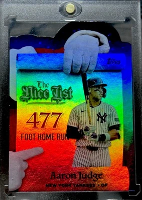 Aaron Judge RARE CHRISTMAS DIE-CUT INSERT REFRACTOR FOIL HOLIDAY CARD YANKEES - Image 1 of 4