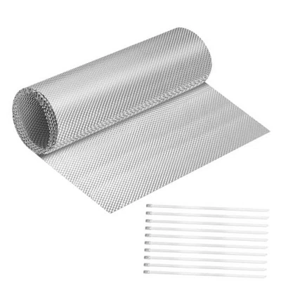 Embossed Aluminum Heat Shield Automotive High Temp Thermal Barrier Exhaust  - Image 1 of 4