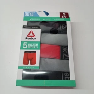 Boys Performance Boxer Briefs Reebok Size S Small (6/7) 5 Pack Moisture Wick - Picture 1 of 6