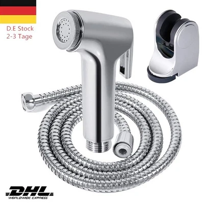 Bidet Brause Halter Edelstahl WC Hand Duschkopf Intim Hygiene Dusche Bad Set YR - Bild 1 von 4