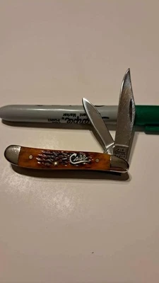 2002 Case XX 6220 SS Peanut Autumn Bone Silver Script  - Image 1 of 4