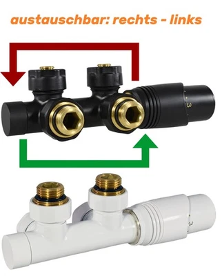 Multiblock Heizkörper Thermostatventil Anschlussgarnitur Mittelanschluss Heizung - Bild 1 von 4