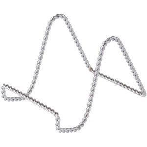 Bard's Twisted Silver Wire Easel Stand, 3" H x 3" W x 4.5" D - Picture 1 of 2