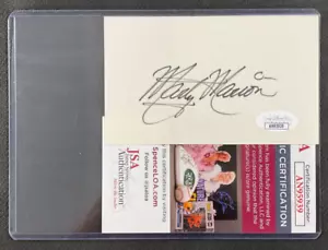 Marty Marion Signed Index Card JSA w/COA! MLB St. Louis Cardinals & Browns NICE! - Picture 1 of 4