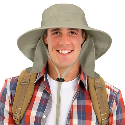 Hombres Mujeres Sombrero Cubo Cuello Boonie Solapa Cubierta Ala de Sol Pesca Jardín Senderismo Gorra Foto 1 de 4