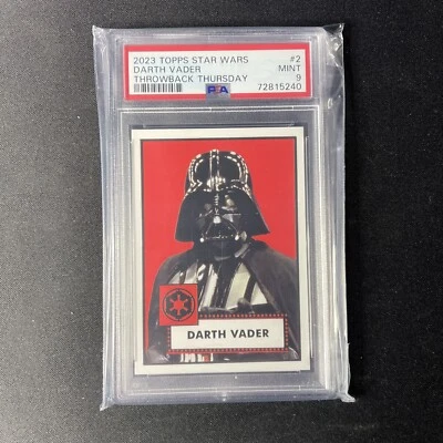 2023 年 Topps Throwback 周四 #2 达斯·维德星球大战 #TBT SP LE PSA 9 完好 — 第 1/2 张图片