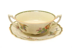 Devon Myott Staffordshire England Suppenschüssel & Untertasse mit Genuss - Bild 1 von 3