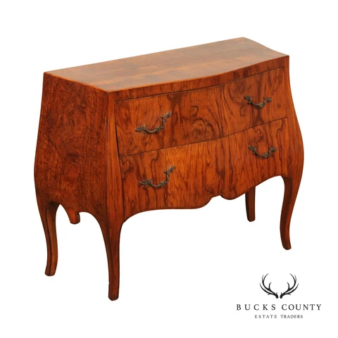 Italian Rococo Style Bombe Two-Drawer Commode Cover