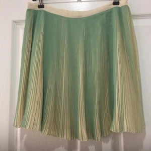 Ladies XS 8 Kimchi lemon & green pleat mini dance twirl SKIRT lined NEW - Picture 1 of 4