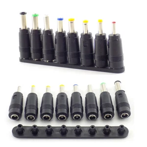 1Set 8PCS Adattatore di Alimentazione Universale AC DC Spina Caricabatterie Punte per PC Notebook Laptop - Foto 1 di 8