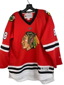 Reebok Youth L/XL Chicago Blackhawks Patrick Kane 88 NHL Licensed Jersey Red New - Picture 1 of 9
