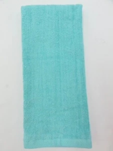 Hand Towel Aqua Everyday Velour/Terry Cloth 100% Cotton 26" X 16'' - Picture 1 of 3