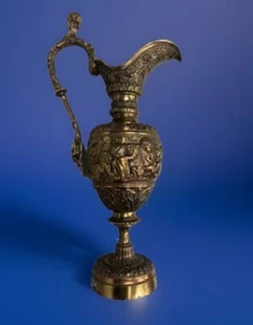 Antique Brass Pitcher Jug  height brass - Picture 1 of 8