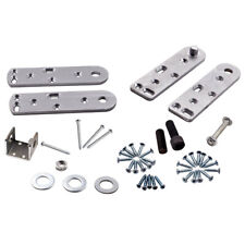 One Set Pivot Hinge Kit With Fasteners Hardware Silver Good Quality