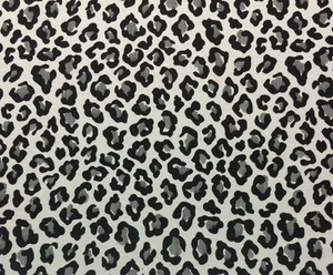 P KAUFMANN WILD CAT JET BLACK D4078 LEOPARD JACQUARD UPHOLSTERY FABRIC BY YARD - Picture 1 of 5