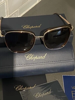 CHOPARD SCHD40S GOLD BRAUNE GLÄSER 56 19 135 DAMEN SONNENBRILLE NEU - Bild 1 von 4