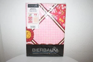 Bierbaum Renforce Bettwäsche 1 Bezug 135x200cm 1 Kissen 80x80cm Dessin 2343 Pink - Bild 1 von 3