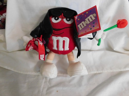 Giacca di pelle M Ms rossa San Valentino che tiene rosa 2003