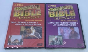 Lot of 2 Awesome Bible Adventures DVD 4 Full Length Episodes Noah Joshua Lot - Picture 1 of 6