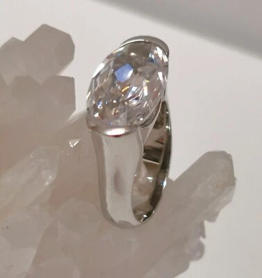 Edle Damen Bergkristall Ring 925 Silber Gr. 54  - Bild 1 von 4