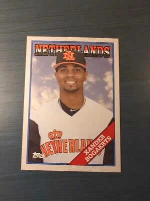 2017 Topps TBT WBC Xander Bogarts 36 Netherlands 309 PRINTED - Image 1 of 2