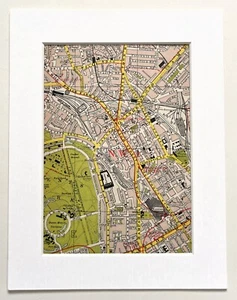Vintage 1959 London Map - Mounted - KENTISH TOWN, CAMDEN TOWN, REGENTS PARK 14 - Picture 1 of 1