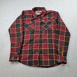 Camisa Dixxon Flannel Company Mujer Mediana Roja Franela a Cuadros Botón Chamarra LEER - Imagen 1 de 9